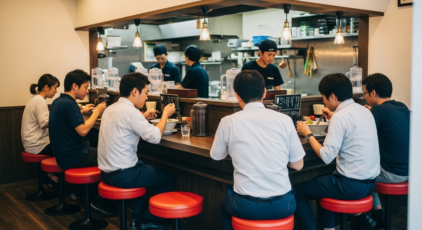 会社員のお客様に密着してみました | 横浜家系ラーメン 山道家