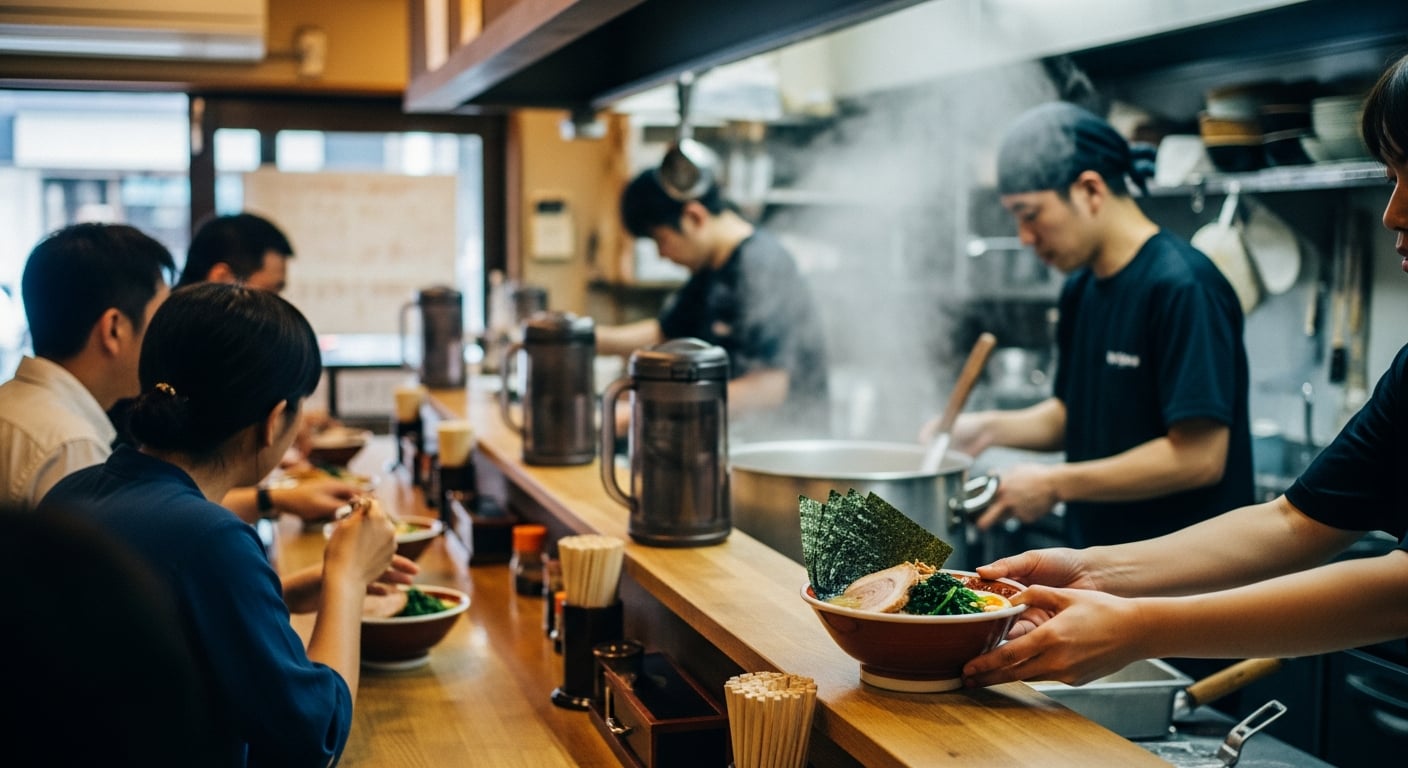 ランチタイムが始まる瞬間に密着 | 横浜家系ラーメン 山道家